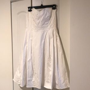 Calvin Klein strapless white dress